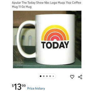 Unbranded White Today Show NBC Logo 11oz Coffee Mug